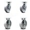 Service Caster 8 Inch Kingpinless Semi Steel Wheel Swivel Caster Swivel 2 Rigid SCC, 2PK SCC-KP30S820-SSR-2-R-2 - alternate 1